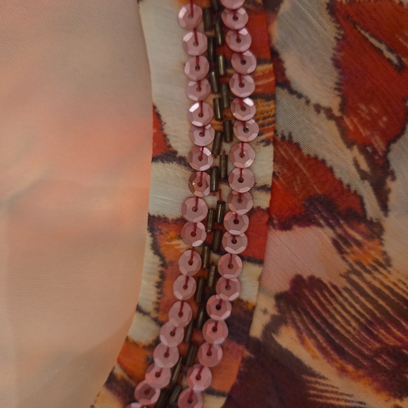 Collection Dress Barn Pink and Cream Colored Layered Dress 16 - Picture 7 of 12